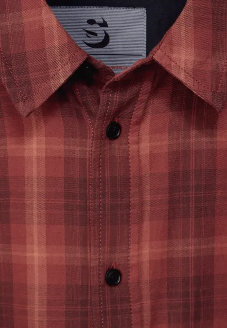 Chemise à carreaux rusty red