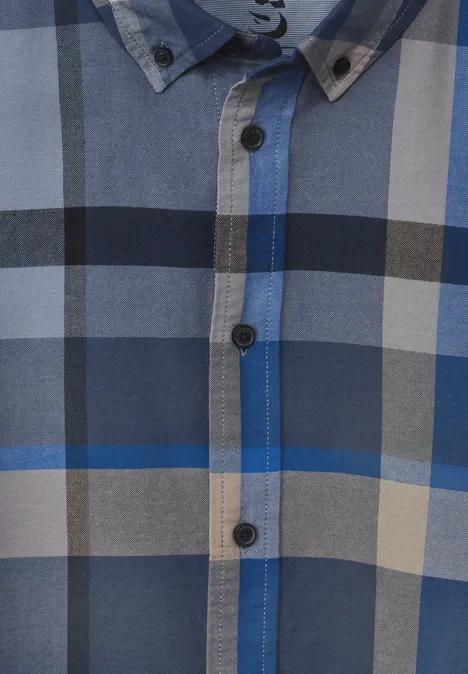 Hemd mit Karo Muster dust blue