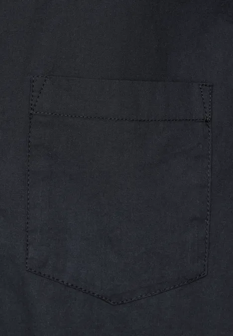 Popeline overhemd faded black
