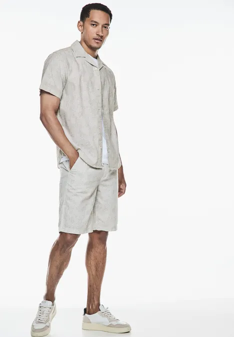 Hemd mit Resort Print beach stone