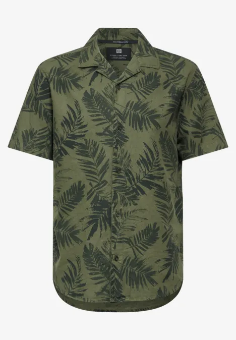 Hemd mit Resort Print herbal green