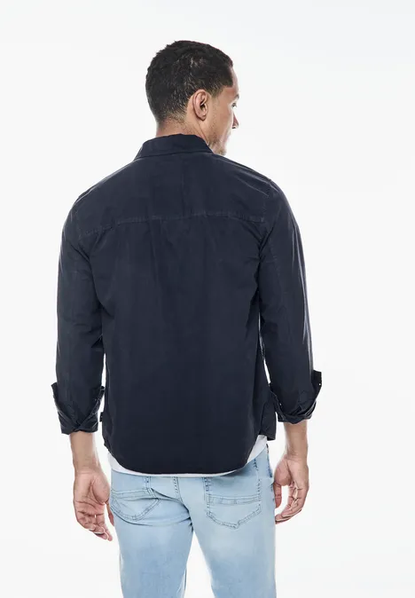 Licht zomerovershirt dark maritime blue