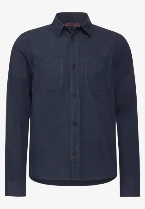 Licht zomerovershirt dark maritime blue