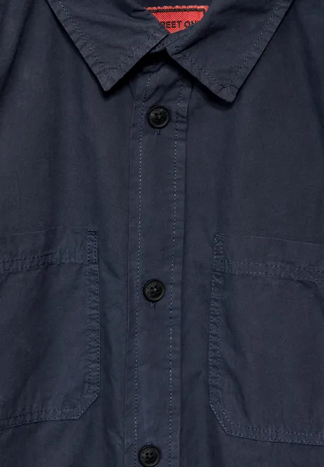 Licht zomerovershirt dark maritime blue