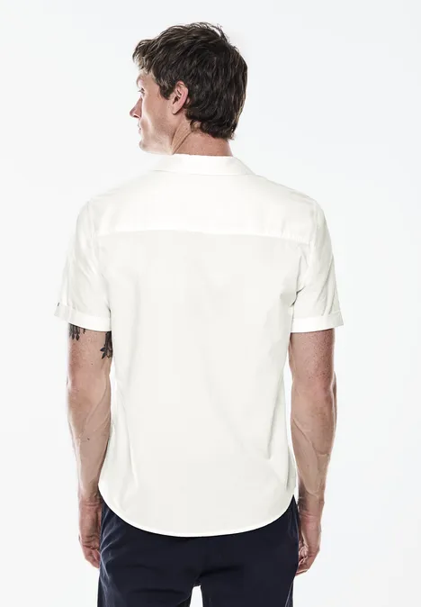 Hemd mit Struktur-Streifen pearl white