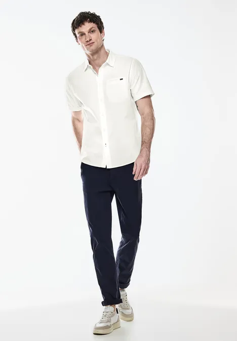 Hemd mit Struktur-Streifen pearl white