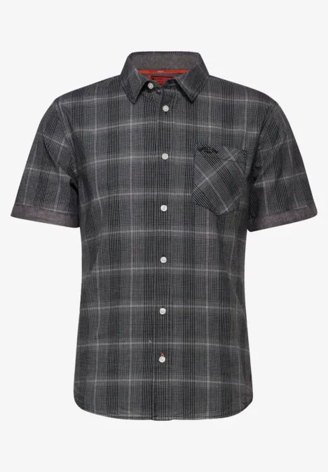 Kariertes Hemd Black