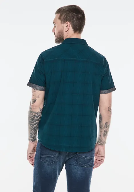 Kariertes Hemd lagoon green
