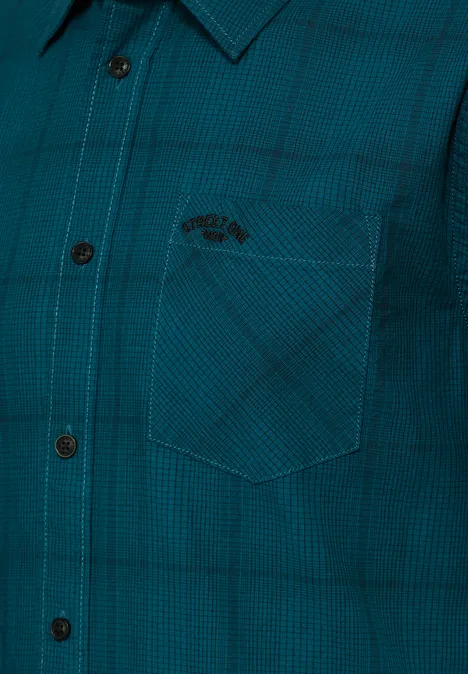 Kariertes Hemd lagoon green