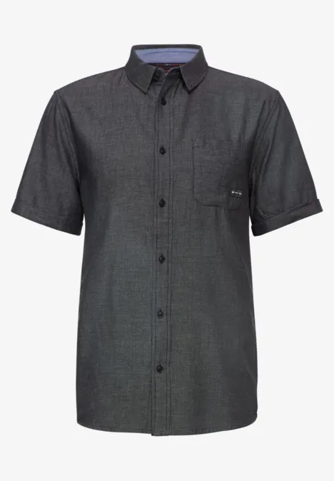 Two Color Struktur Hemd Black
