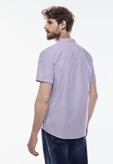 Popeline overhemd pale purple