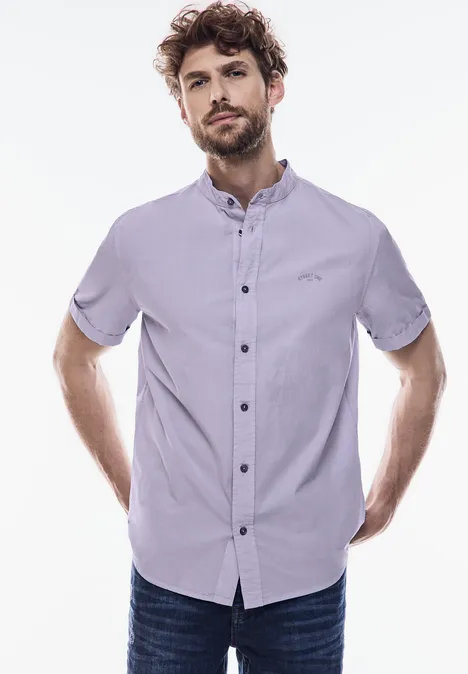 Popeline overhemd pale purple