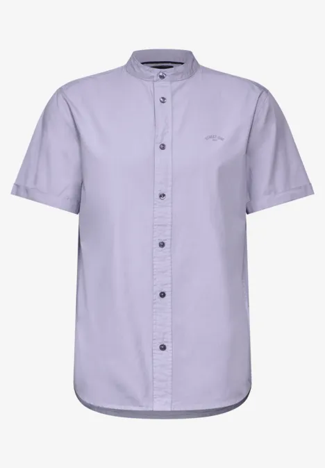 Popeline overhemd pale purple