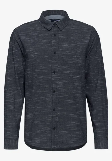 Shirt in gemêleerde look night blue Shirt in gemêleerde look night blue