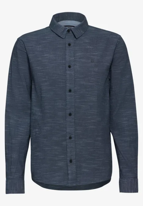 Hemd in Melange-Optik casual blue