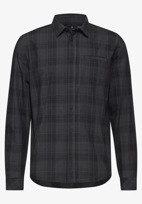 Kariertes Hemd Black