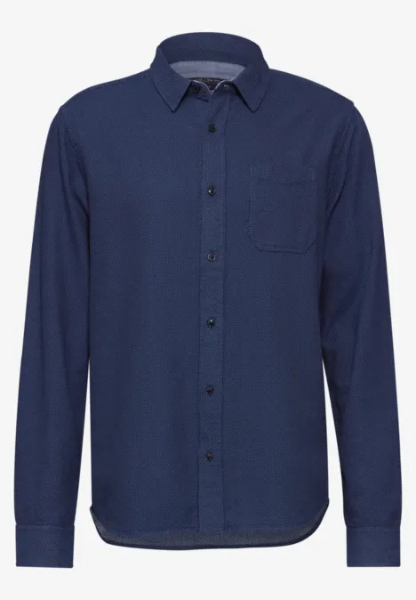 Hemd mit Struktur night blue