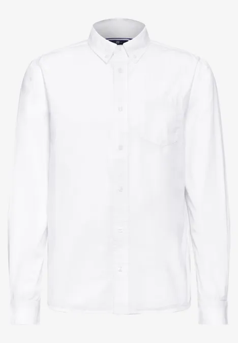 Popeline overhemd White