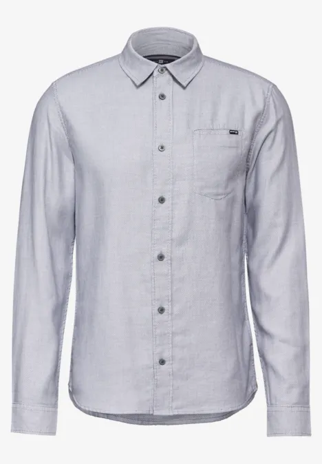 Strukturhemd im Slim Fit heavy grey