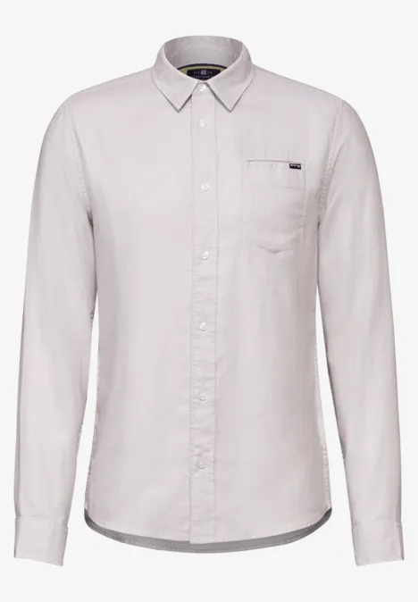 Strukturhemd im Slim Fit cosy beige