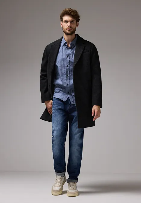 Bedrucktes Hemd city grey
