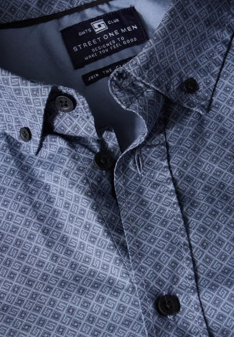 Bedrucktes Hemd city grey