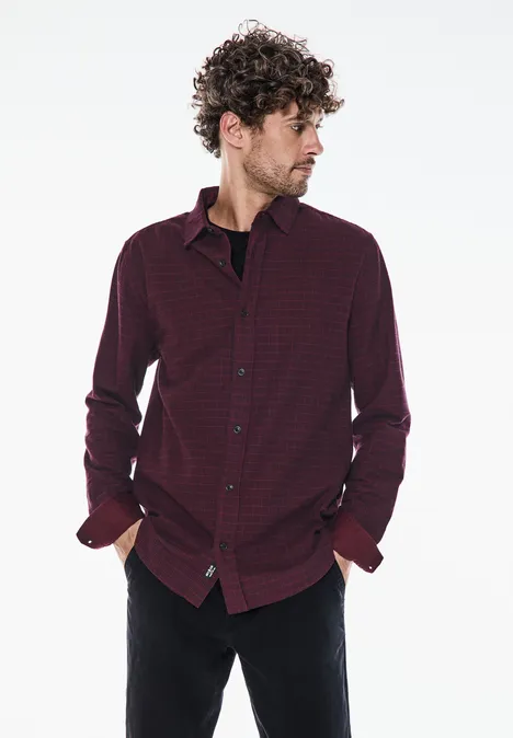 Zacht shirt met patroon dusty red Zacht shirt met patroon dusty red