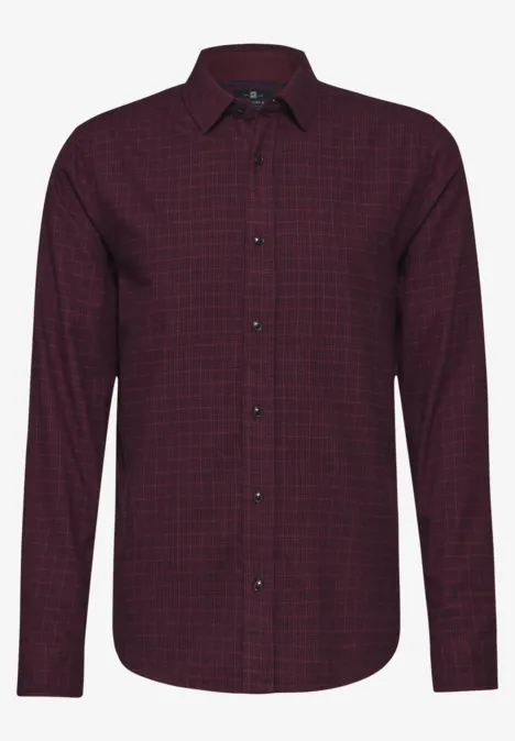Softes gemustertes Hemd dusty red