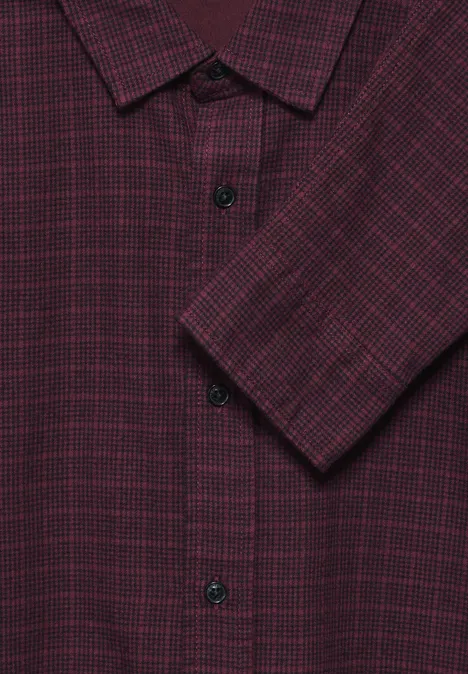 Softes gemustertes Hemd dusty red