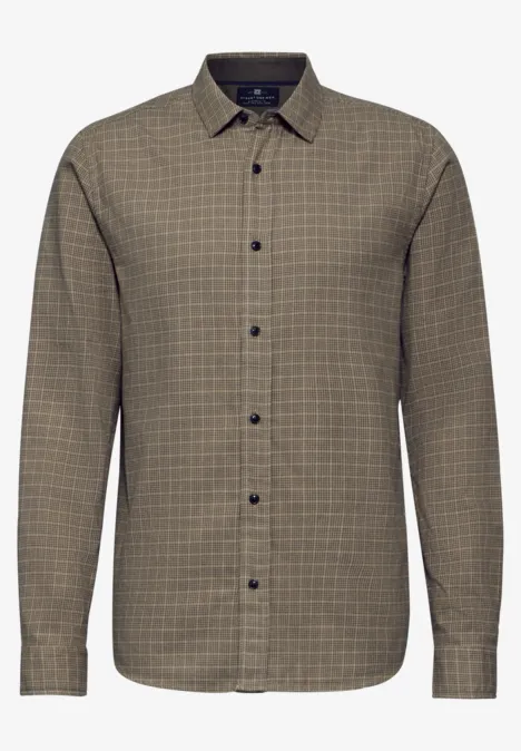 Softes gemustertes Hemd cosy beige