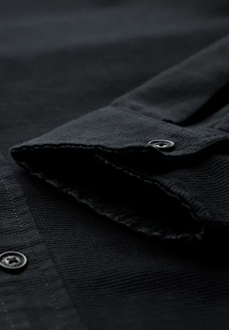 Strukturhemd im Slim Fit Black