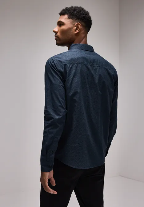 Bedrucktes Hemd infinite blue