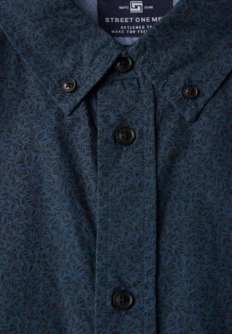 Bedrucktes Hemd infinite blue