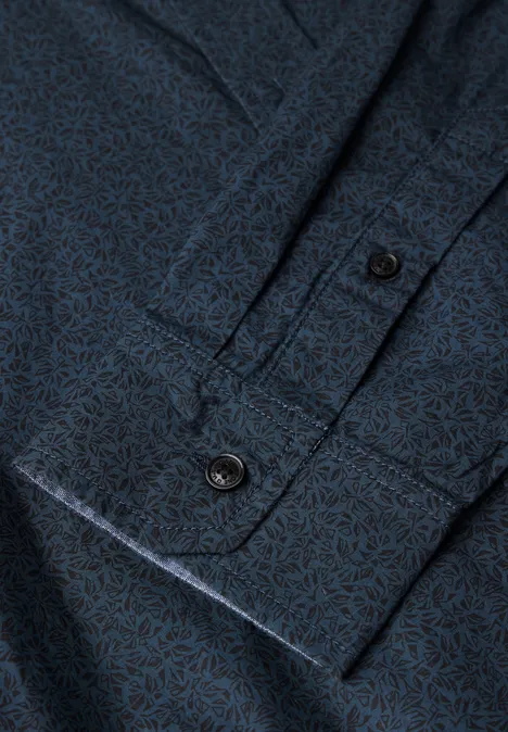 Bedrucktes Hemd infinite blue