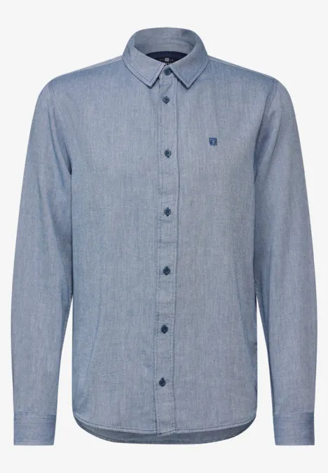 Two Tone Flannelhemd infinite blue