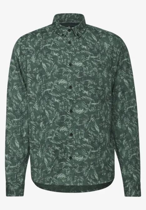 Bedrukt overhemd mineral green