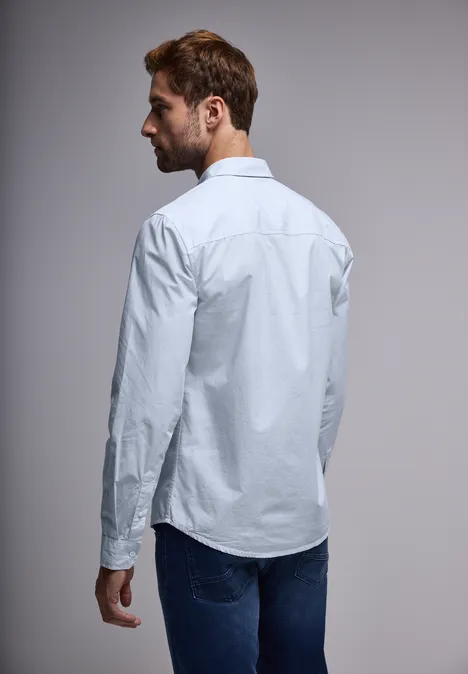 Slim fit overhemd soft blue