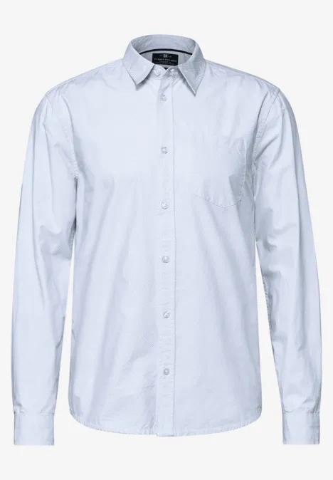 Slim Fit Popeline Hemd soft blue
