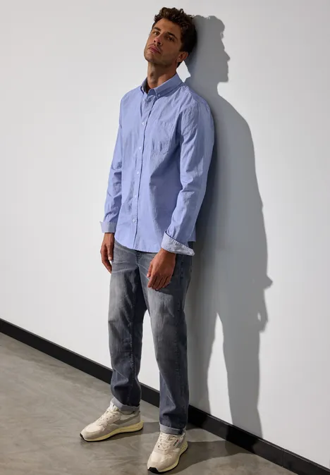 Chemise en chambray soft blue
