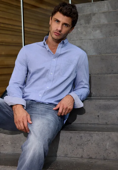 Chemise en chambray soft blue