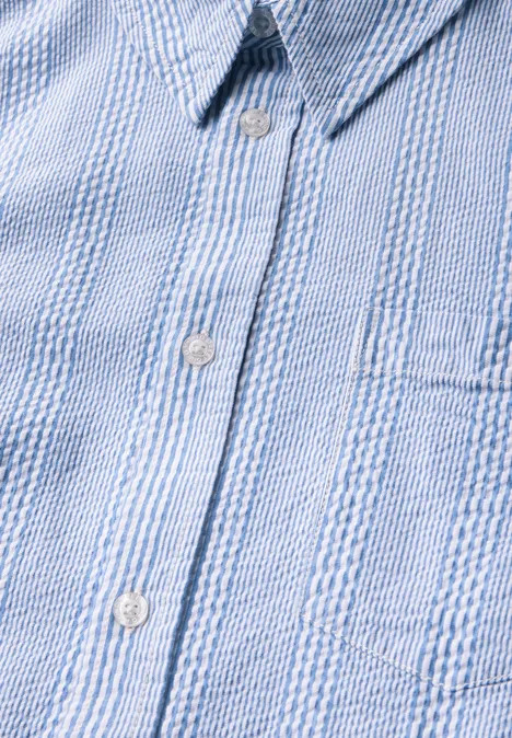 Seersucker overhemd classic chambray
