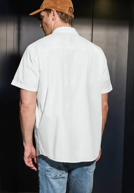 Shirt met structuur bright white