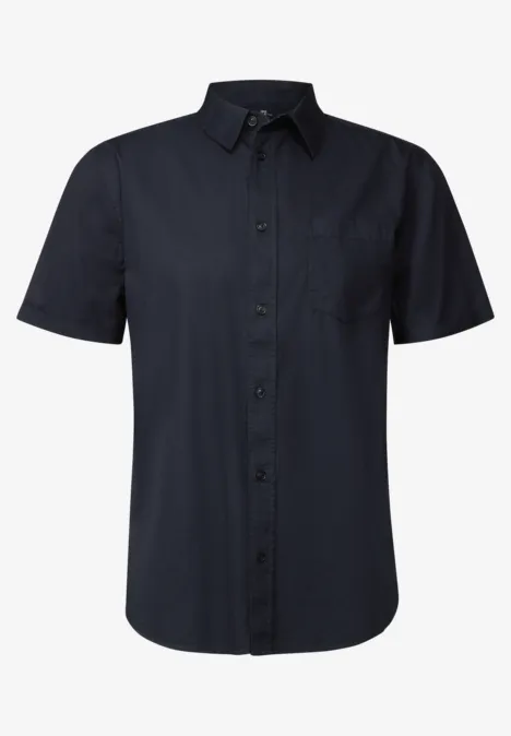 Shirt met structuur dark ink blue