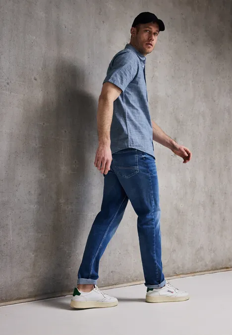 Chambray overhemd nautic chambray