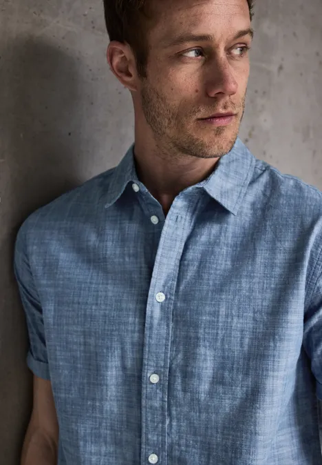 Chambray overhemd nautic chambray