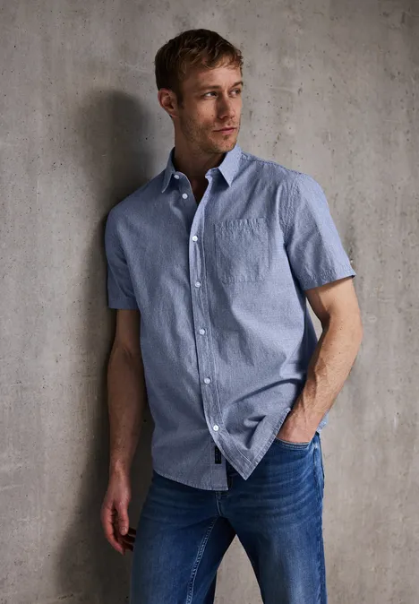 Shirt met korte mouwen dark ink blue
