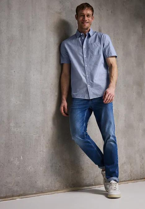 Shirt met korte mouwen dark ink blue