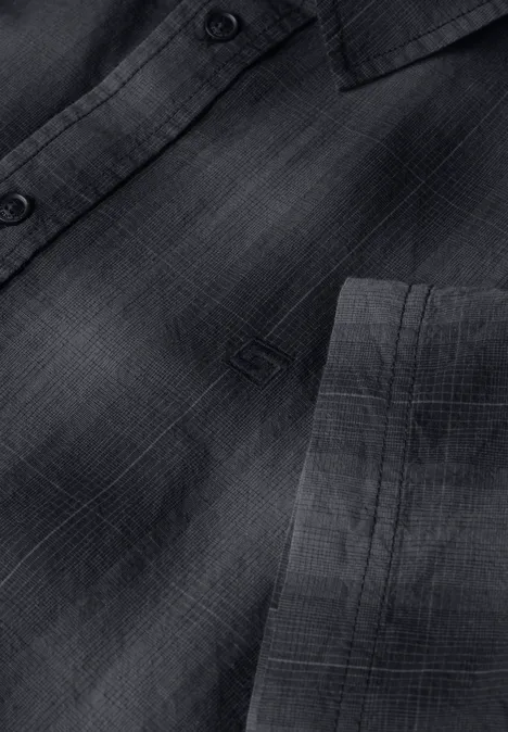 Geruit katoenen overhemd heavy grey