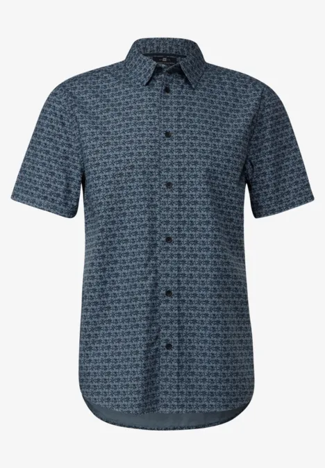 Popeline Hemd dusty blue