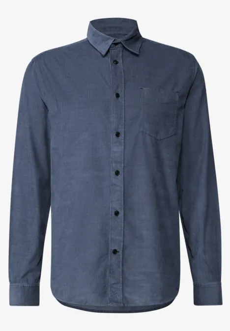 Softes Cordhemd balanced blue